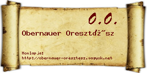 Obernauer Oresztész névjegykártya
